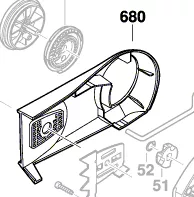 capot réf. 2 609 001 104 BOSCH